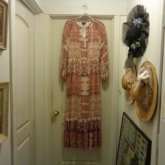 BOHO FESTIVAL HIPPIE MAXI LONG DRESS L - Picture 1 of 8